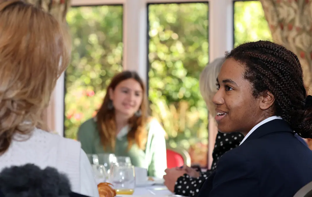Students practise the art of networking with guests from a range of business sectors
