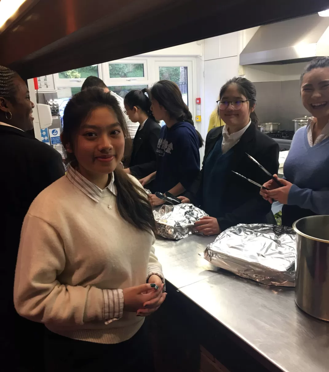 Students help make parishioners' lunch a great success