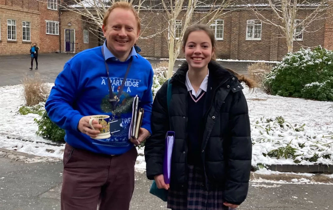 Mr Kellaway returns to student life in Year 10 – but only for a day