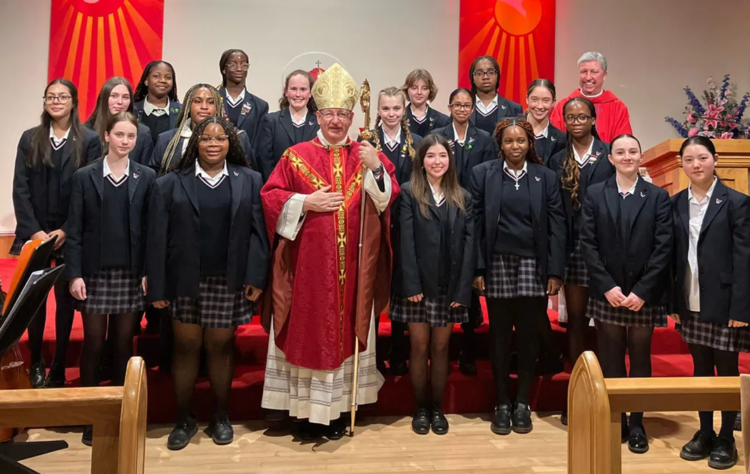 A happy and joyful occasion as the Bishop of Arundel and Brighton confirms students