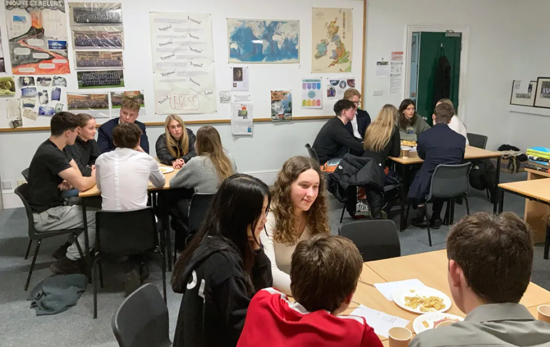Sixth Formers enjoy testing quiz and socialising with fellow geography enthusiasts at Tonbridge School