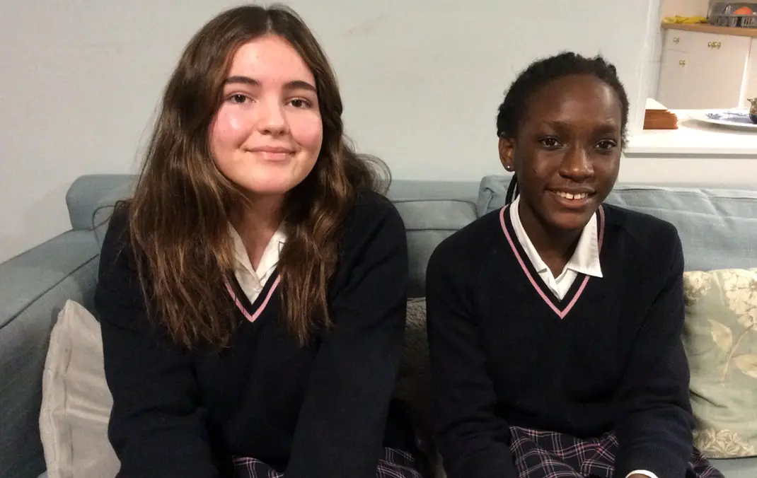 New boarders Micaela and Muzeni look back at a first term packed with fun