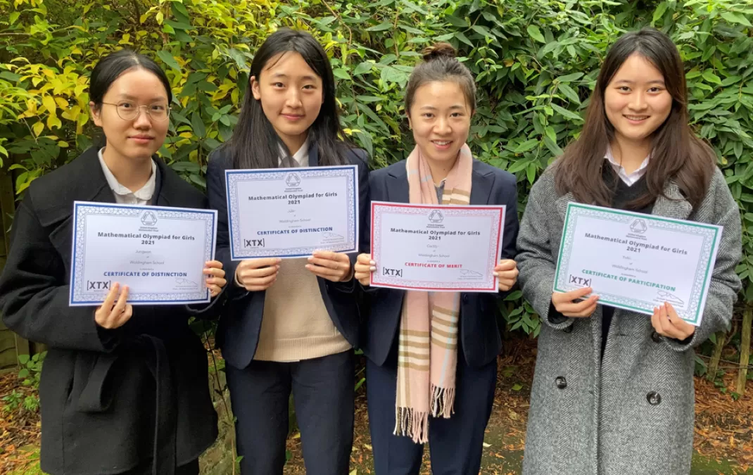 Distinction for students in challenging UKMT Mathematical Olympiad for Girls