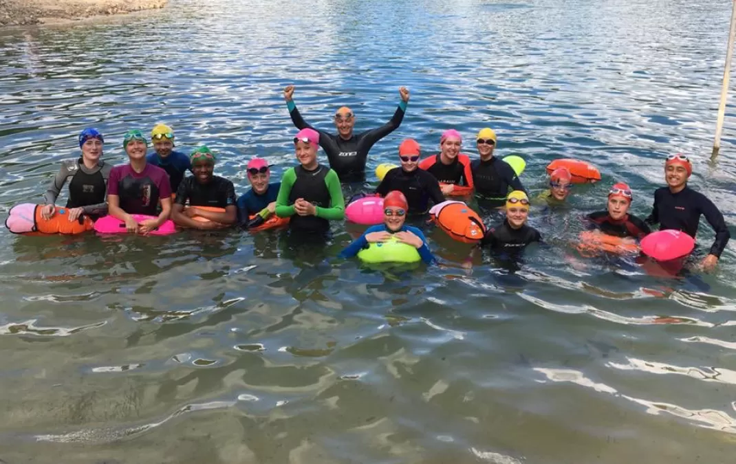 Students enjoy their first taste of open water swimming