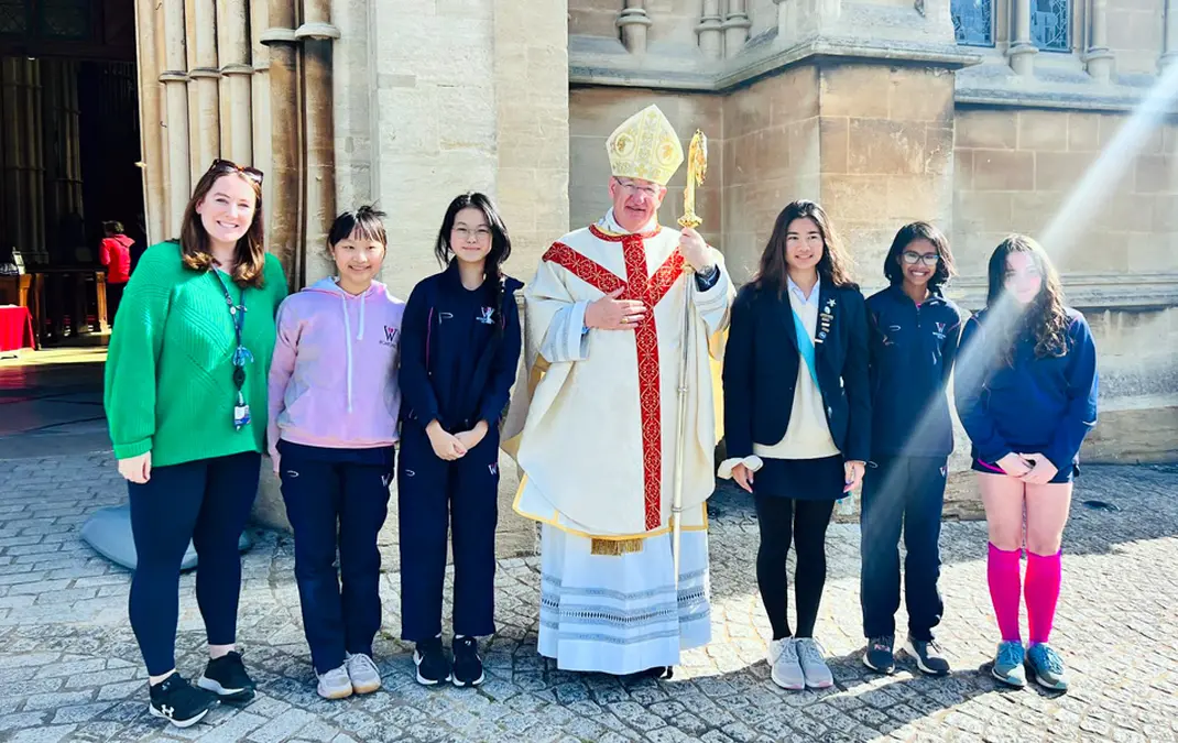 Students feel fortunate and look to the future on secondary school pilgrimage