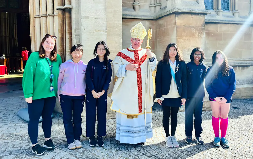 Students feel fortunate and look to the future on secondary school pilgrimage