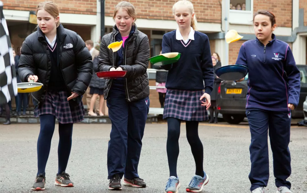 Fast flipping and rapid running sees Barat win this year’s House Pancake Race