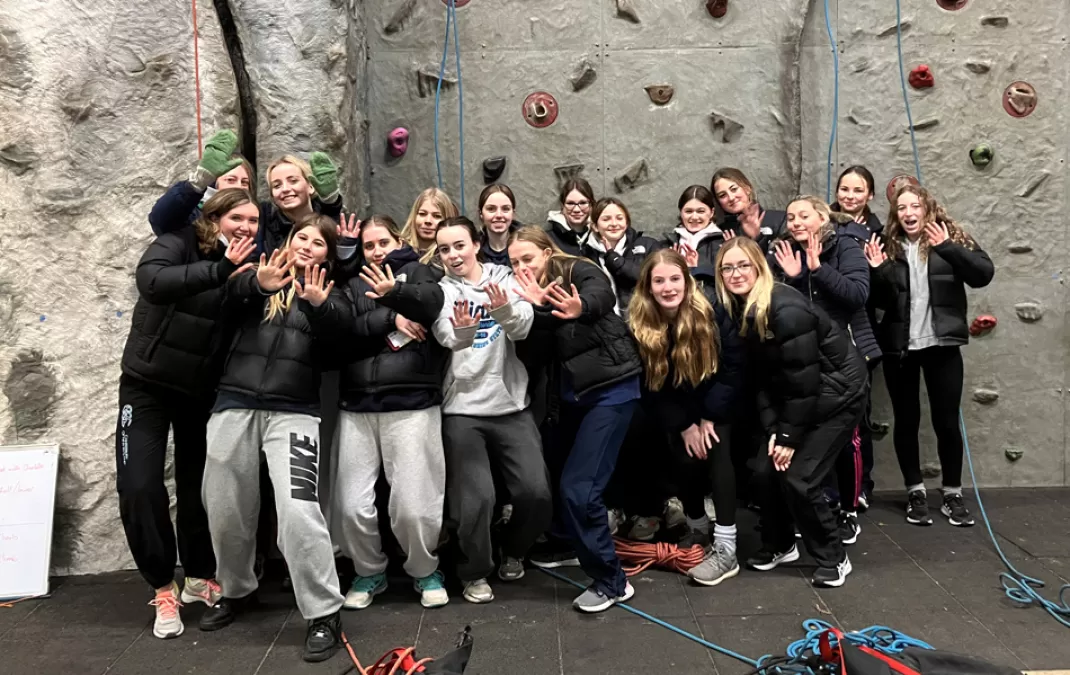 GCSE PE students take rock climbing assessment in their stride