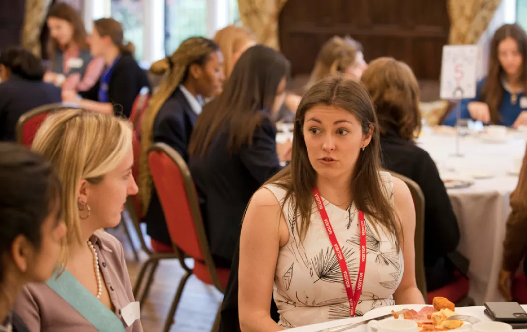 Upper Sixth network with professional guests over breakfast