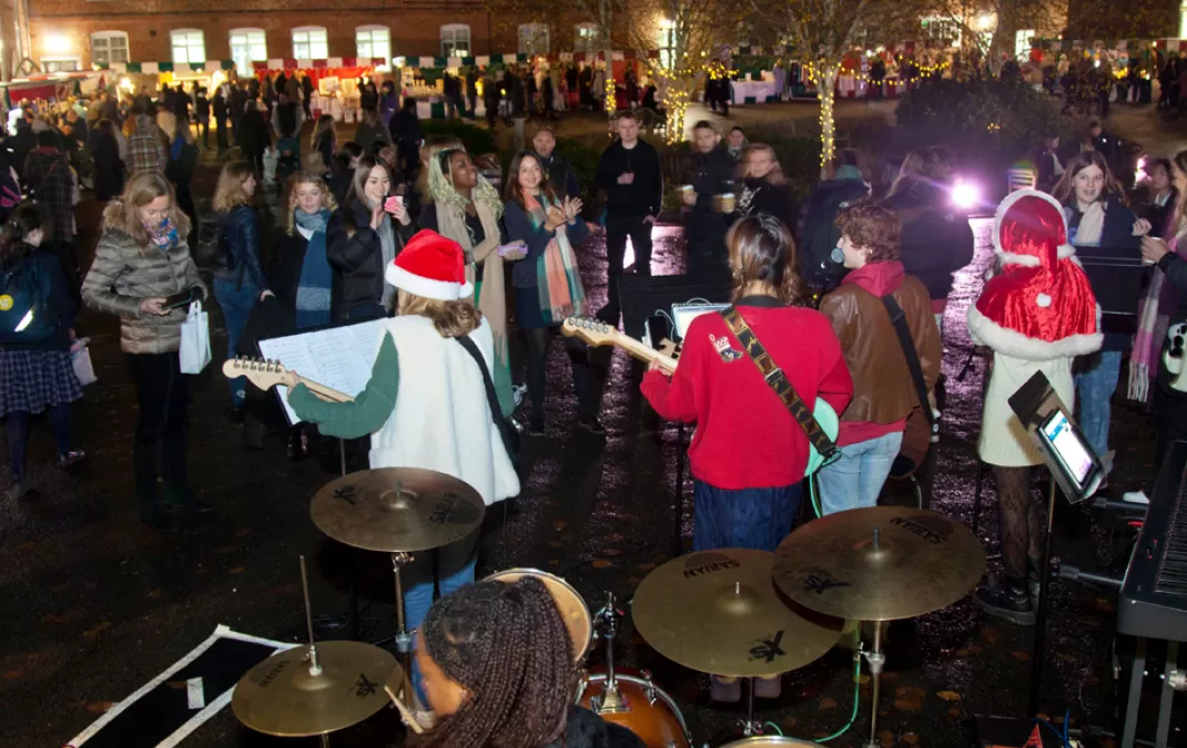 Christmas arrives early at Woldingham as outdoor market raises funds for bursaries